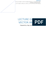 Lecture Guide in Vector Analysis