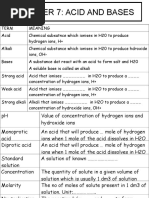 Acid and Bases SPM Chemistry Form 4