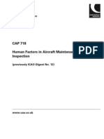 CAP718 - Human Factors in Aircraft Maintenance and Inspection