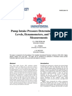 Pump Intake Pressure Determined From Fluid Levels Dynamometers and Valve Test Measurements