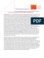 10-05-05 Press Release Evidence of Racketeering by Brian Moynihan and Bank of America Corporation Forwarded To US Congress and Law Enforcement S