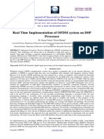 Real Time Implementation of OFDM System On DSP Processor