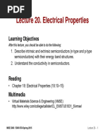 MSE 3300-Lecture Note 20-Chapter 18 Electrical Properties