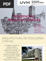 La Arquitectura de Postguerra (1945-60) y El Modernismo Como Antecedente