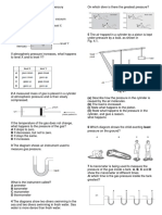 Pressure Questions For IGCSE Physics