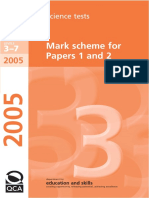 Key Stage 3 Ks3 Science MarkScheme 2005