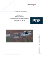 132-400 KV AC Substation: Control Unit Relay Protection Data Exchange With SIMEAS SAFIR ETS-52-01-04 Rev. 0