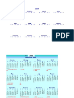 Calendário 1900-2050