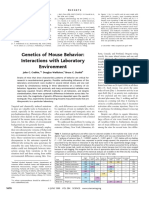 Genetics of Mouse Behavior: Interactions With Laboratory Environment