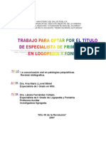 La Comunicacion Oral en Patologias Psiquiatricas Tesis