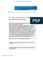 ACC - Cómo Determinar El Número de Días Laborables Entre Dos Fechas