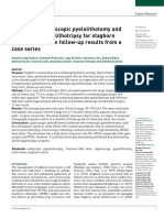 Combined Laparoscopic Pyelolithotomy and Endoscopic Pyelolithotripsy For Staghorn Calculi: Long-Term Follow-Up Results From A Case Series