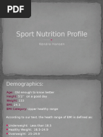 Power Point Presentation - Sports Nutrition Profile 2