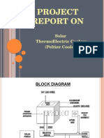 Project Report On: Solar Thermoelectric Coolers (Peltier Cooler)