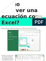 ¿Cómo Resolver Una Ecuación Con Excel?