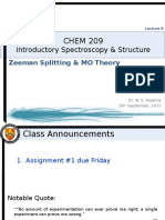 Zeeman Splitting and MO Theory Notes