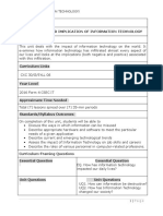 Unit Plan - Application and Implication of Data