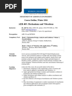 AER 403: Mechanisms and Vibrations