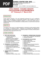 HVAC Design Cooling Capacity Calculations & Psychrometrics 29 Feb To 1 March 2016 PDF