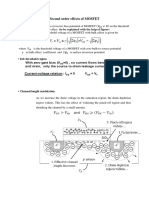 Second Order Effect of MOSFET