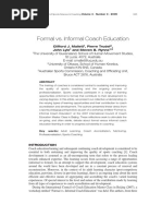 22 Formal Vs Informal Coach Education Mallet Et Al 2009