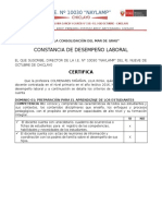 Constancia de Desempeño Docente