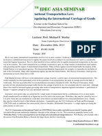 International Transportation Law: The Legal Regimes Regulating The International Carriage of Goods