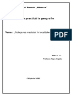 Aplicatie Practica - Protejarea Mediului in Localitatea Natala. (Conspecte - MD)