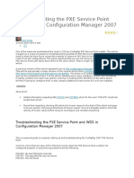 Troubleshooting The PXE Service Point and WDS in Configuration Manager 2007