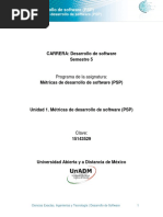 Unidad 1 Metricas de Desarrollo de Software PSP