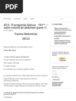 ATLS: 10 Preguntas Básicas Sobre Trauma de Abdomen (Parte 1)