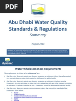 Abu Dhabi Water Quality Standards & Regulations