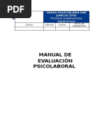 Manual de Evaluación Psicolaboral