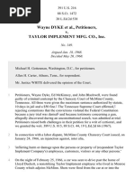 Dyke v. Taylor Implement Mfg. Co., 391 U.S. 216 (1968)