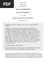 James M. Trinkler v. State of Alabama, 414 U.S. 955 (1973)