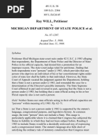 Will v. Michigan Dept. of State Police, 491 U.S. 58 (1989)