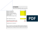 LSI & Max Cycles Calculator: Tower LSI Based On Calc PH 2.50