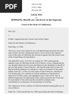 Yick Wo v. Hopkins, 118 U.S. 356 (1886)