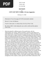 Munson v. Mayor, Alderman and Commonalty of New York City, 124 U.S. 601 (1888)