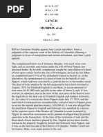 Lynch v. Murphy, 161 U.S. 247 (1896)