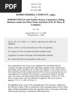 Bobbs-Merrill Co. v. Straus, 210 U.S. 339 (1908)