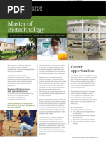 Master of Biotechnology: Career Opportunities