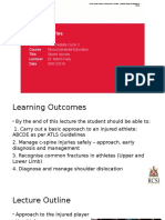 Sports Injuries: Class Course Title Lecturer Date