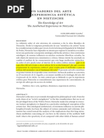 Los Saberes Del Arte. La Experiencia Estética en Nietzsche