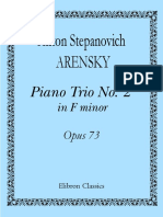 Arensky - Op 73 - Piano Trio No. 2 in F Minor (1905)