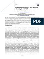 An Improvement in Congestion Control Using Multipath Routing in MANET