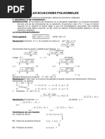 Estudio de Las Ecuaciones Polinomiales