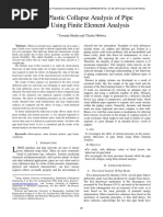 Elasto-Plastic Collapse Analysis of Pipe Bends Using Finite Element Analysis