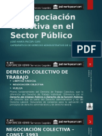 Descripción de La Negociación Colectiva en El Sector Público (Perú) - José María Pacori Cari