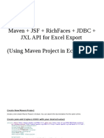 Maven + JSF + RichFaces + JDBC + JXL API For Excel Export (Using Maven Project in Eclipse IDE)